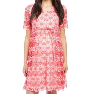 Motherhood Lace Back Cutout Maternity Dress